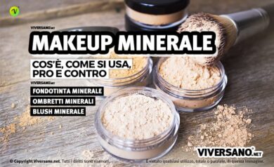Cosmetici minerali fondotinta blush e ombretti
