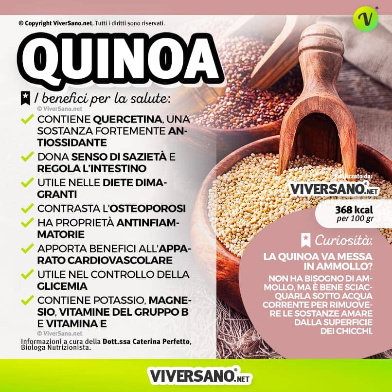 Infografica: i benefici della quinoa