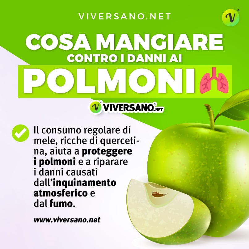 Le mele fanno bene ai polmoni