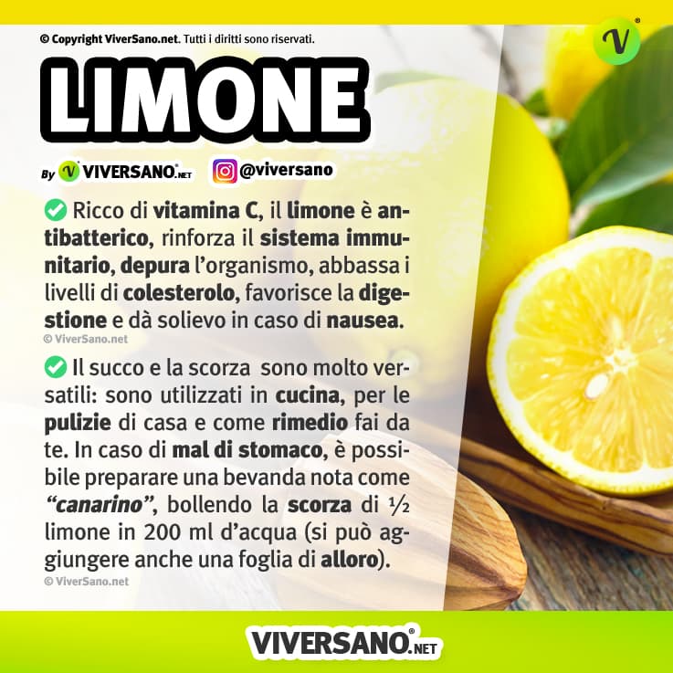 Infografica: benefici e utilizzi del limone