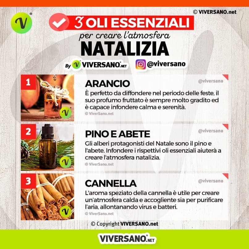 Infografica: oli essenziali per il Natale
