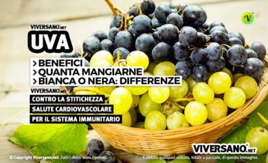 Grappoli di uva bianca e nera