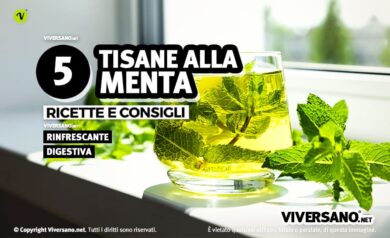 Tisana alla menta fatta in casa in una tazza