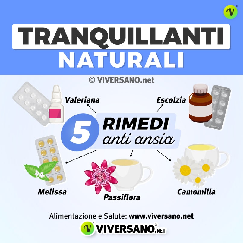 Infografica su 5 tranquillanti naturali