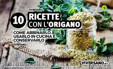 Origano secco in un vasetto di vetro sopra un tavolo