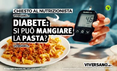 Diabetico che mangia la pasta